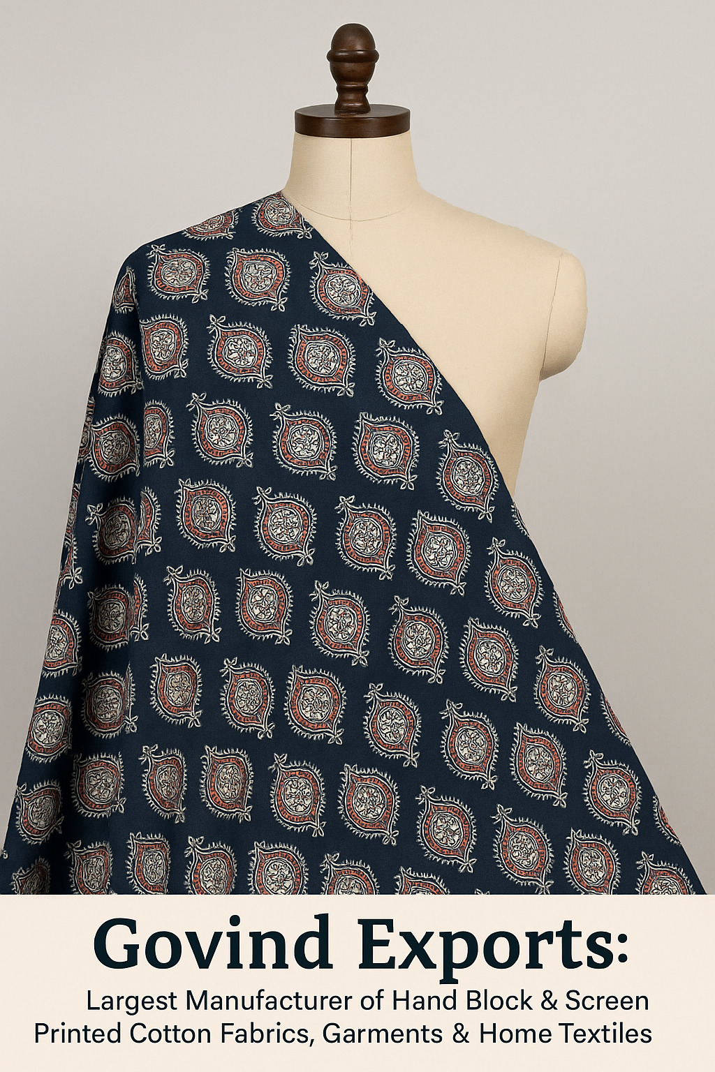 Handmade Ajrak Print Cotton Fabric Manufacturer & Exporter – Direct from Jaipur